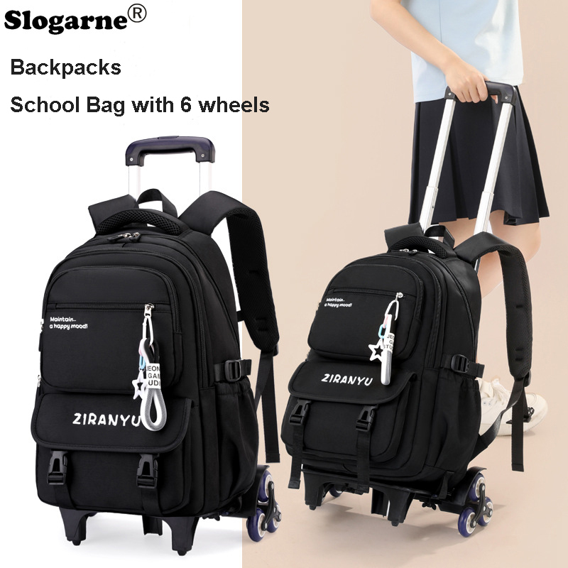 Foldable Rolling Luggage Bag - Students Trolley Backpack Kids 2026 New