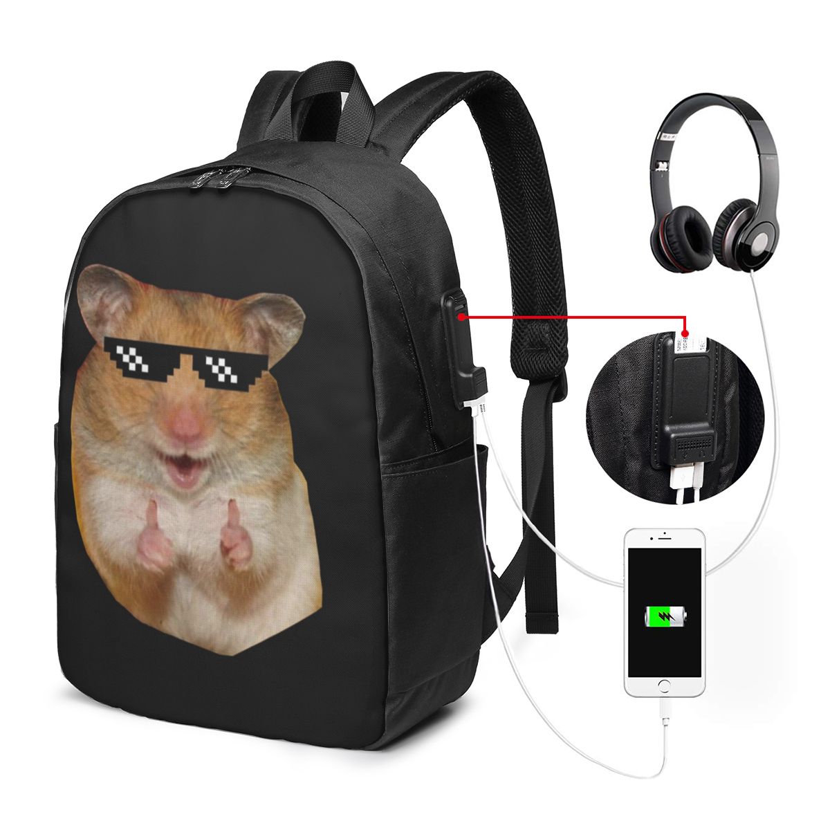 Funny Hamster Backpack Travel  - đánh giá và giá Travel Bags