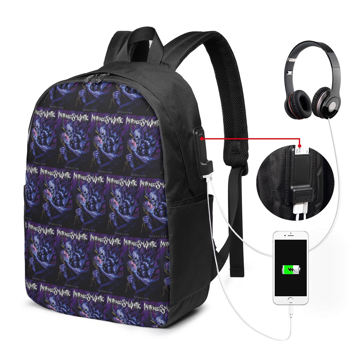 Motionless In White Backpack T - đánh giá và giá Travel Bags