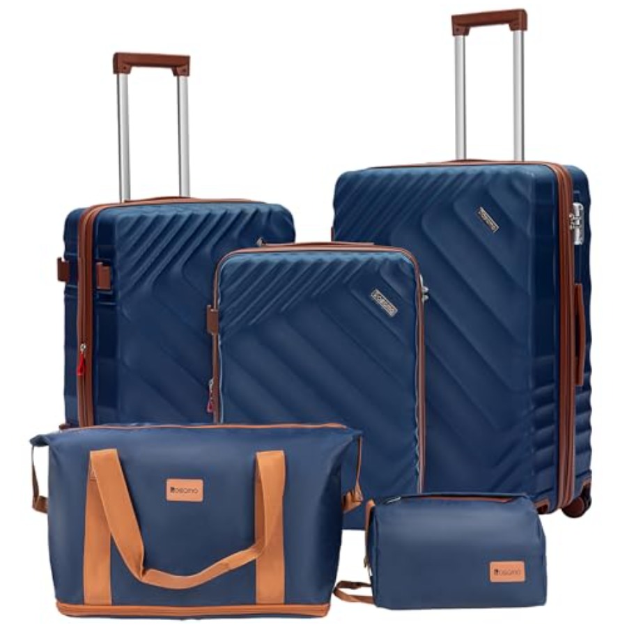 5-Piece Hard Shell Expandable  - đánh giá và giá Expandable Hard Shell Luggage Set