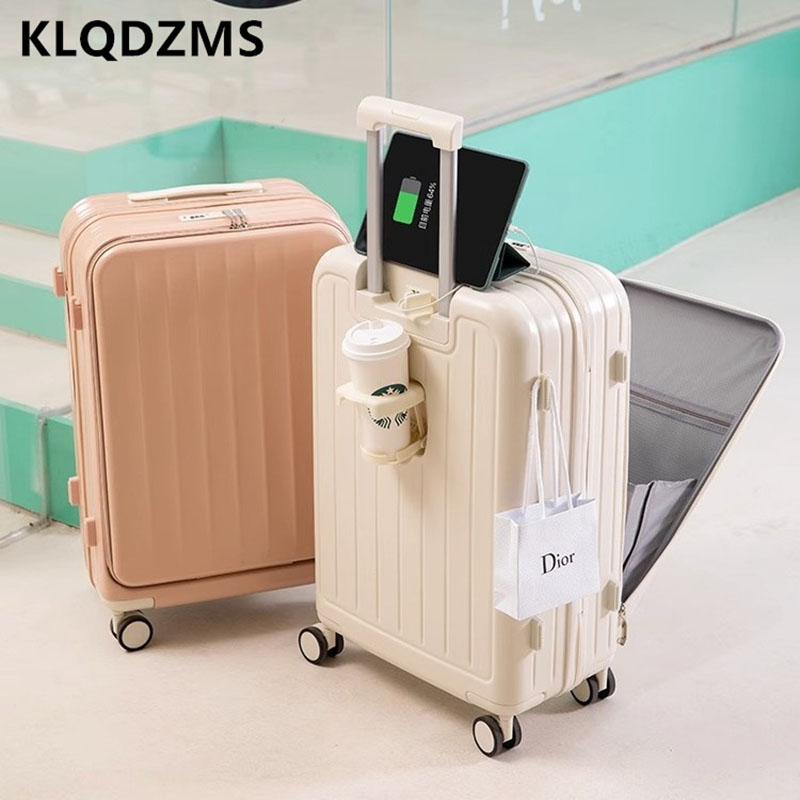 KLQDZMS Multifunctional Suitca - đánh giá và giá Front Opening Laptop Luggage 24 Inch