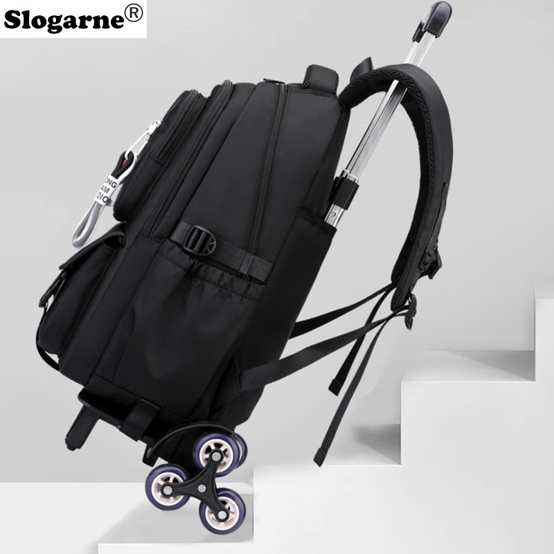 Students Trolley Backpack Kids - đánh giá và giá Foldable Rolling Luggage Bag